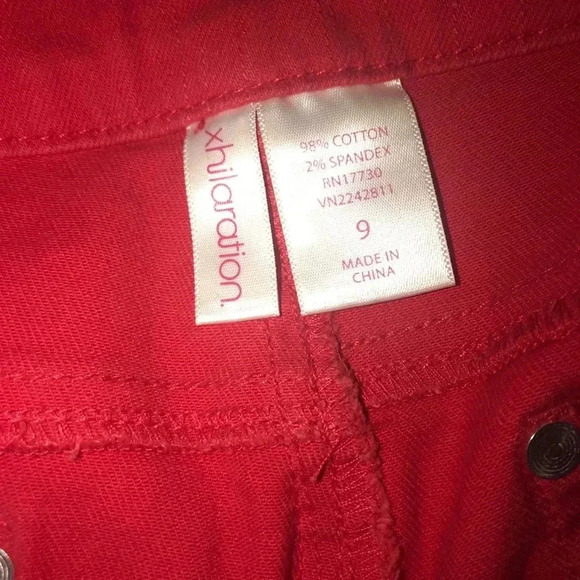 🌟Red studded jean shorts 🌟 - Picture 3 of 3